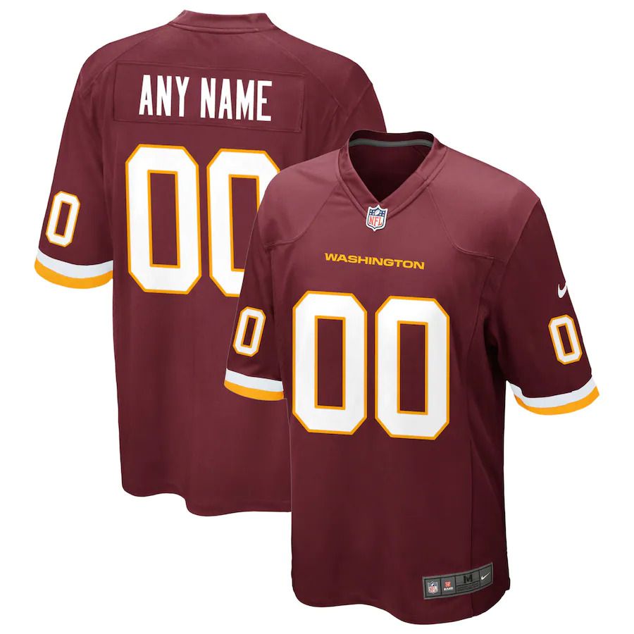 Men Washington Redskins Nike Burgundy Custom Game NFL Jersey->customized nfl jersey->Custom Jersey